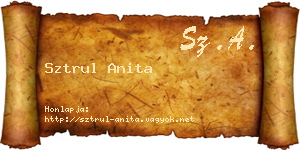 Sztrul Anita névjegykártya